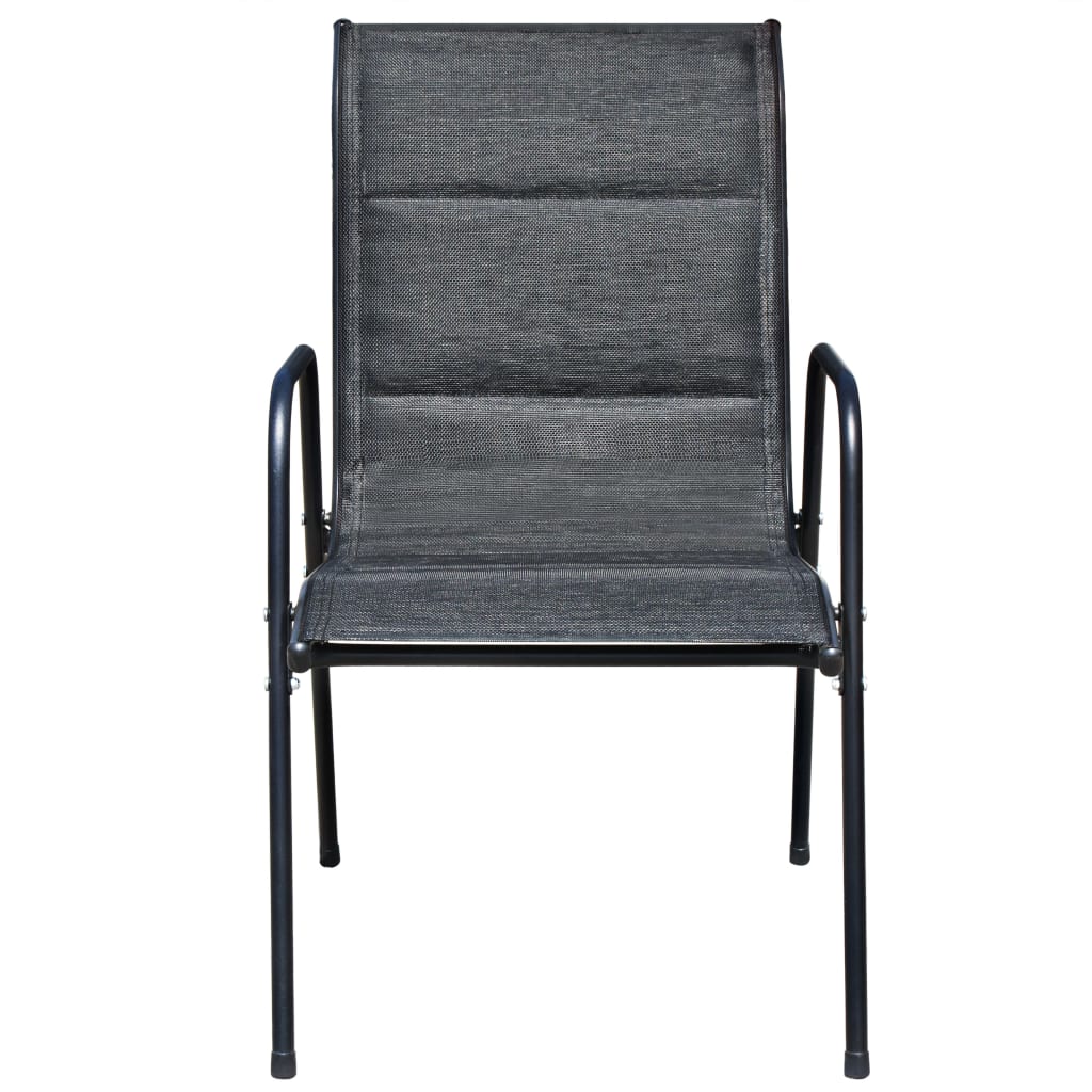 Set Mobilier De Exterior, 5 Piese, Negru, Oțel
