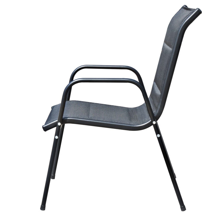 Set Mobilier De Exterior, 5 Piese, Negru, Oțel
