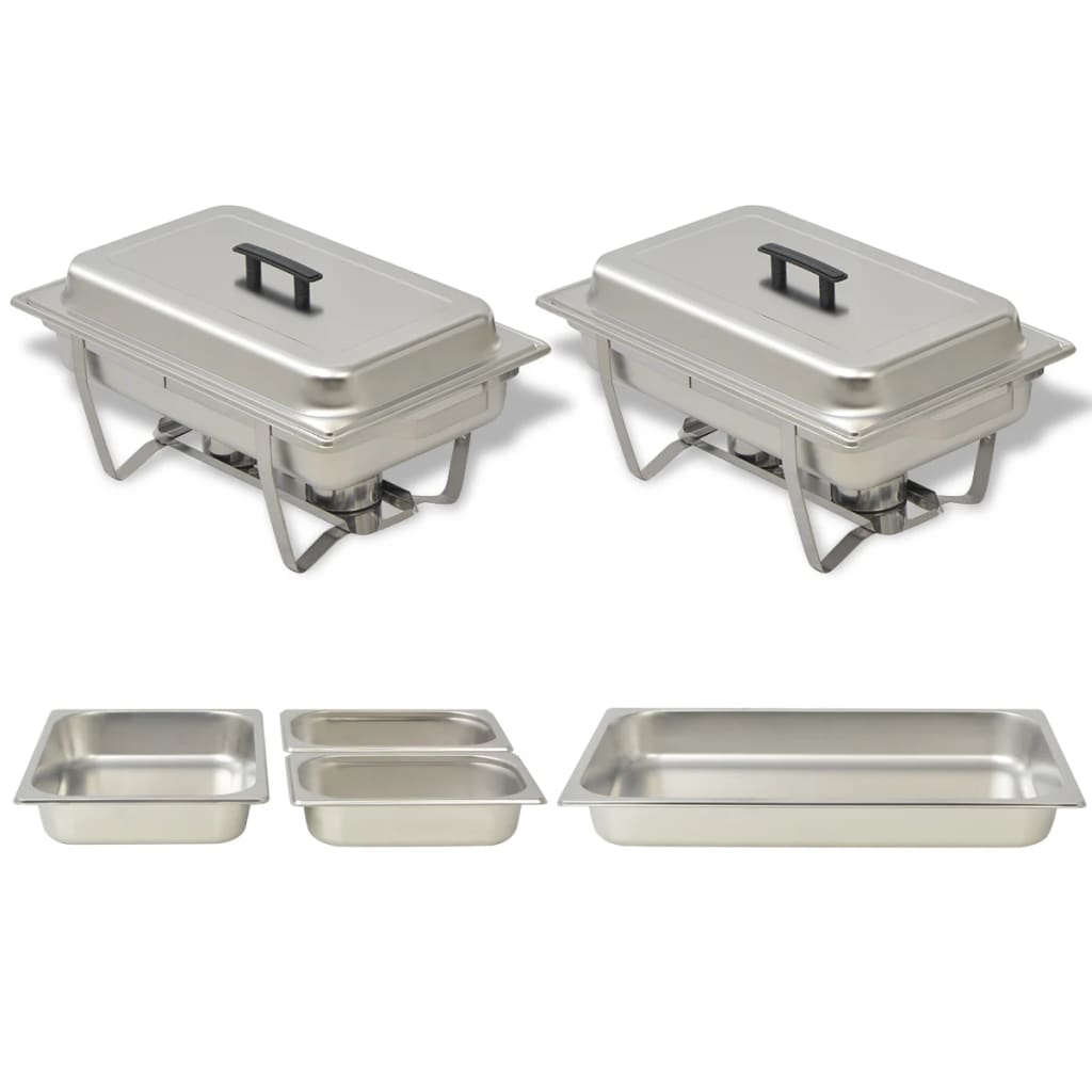 Set Vase Încălzire Mâncare, 3 Piese, Oțel Inoxidabil