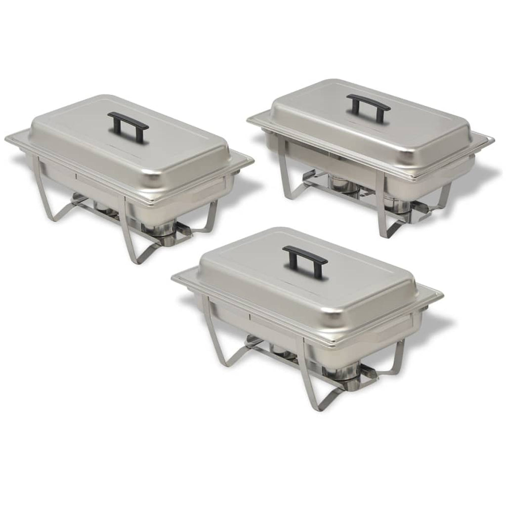Set Vase Încălzire Mâncare, 3 Piese, Oțel Inoxidabil