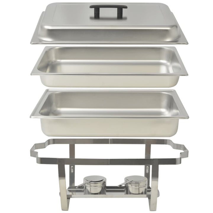 Set Vase Încălzire Mâncare, 3 Piese, Oțel Inoxidabil