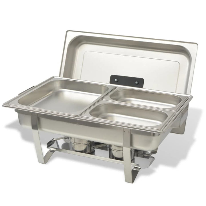 Set Vase Încălzire Mâncare, 3 Piese, Oțel Inoxidabil