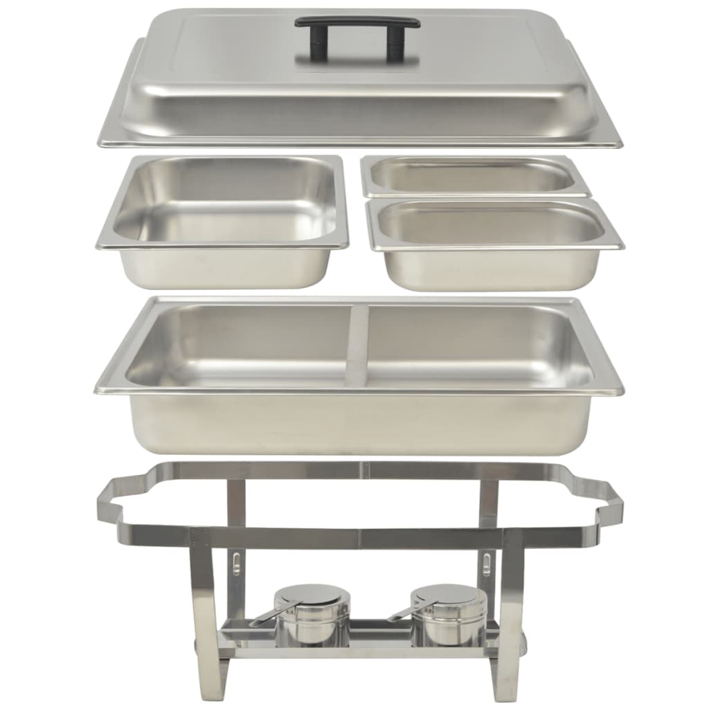 Set Vase Încălzire Mâncare, 3 Piese, Oțel Inoxidabil