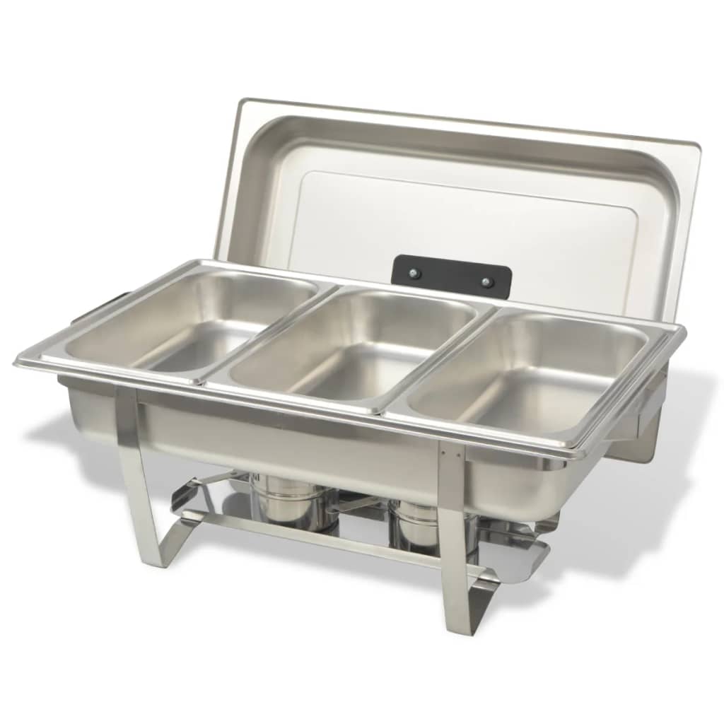 Set Vase Încălzire Mâncare, 3 Piese, Oțel Inoxidabil