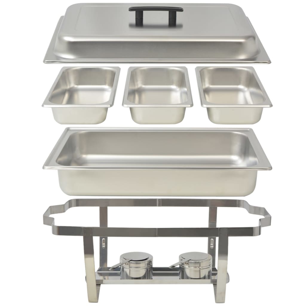 Set Vase Încălzire Mâncare, 3 Piese, Oțel Inoxidabil