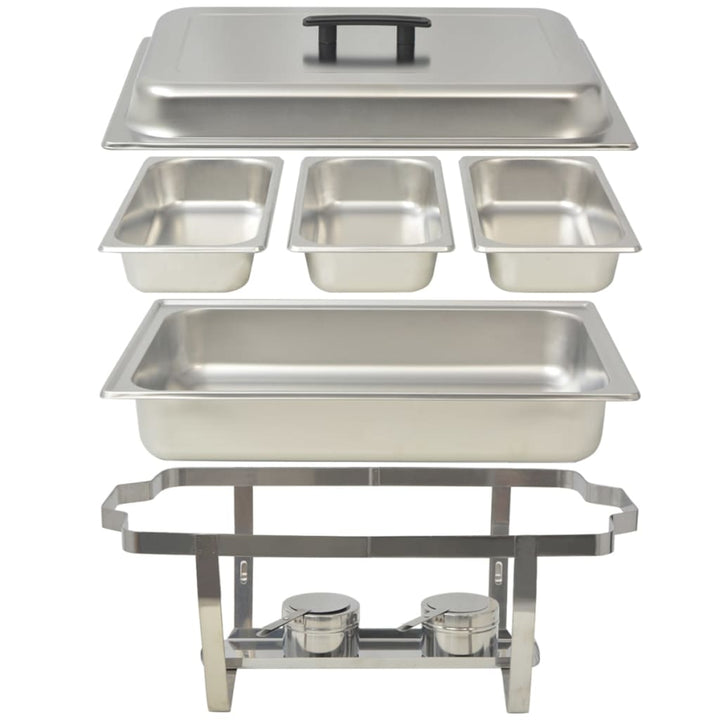 Set Vase Încălzire Mâncare, 3 Piese, Oțel Inoxidabil