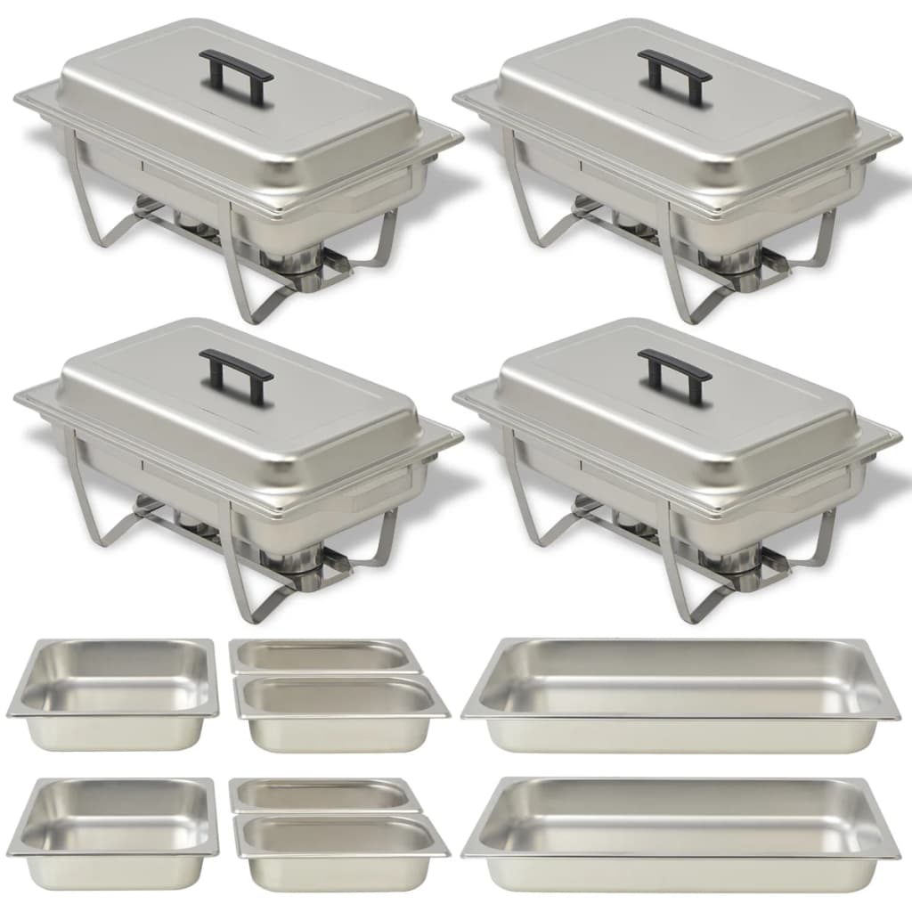 Set Vase Încălzire Mâncare, 3 Piese, Oțel Inoxidabil