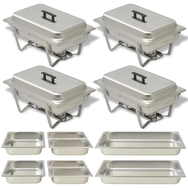 Set Vase Încălzire Mâncare, 3 Piese, Oțel Inoxidabil
