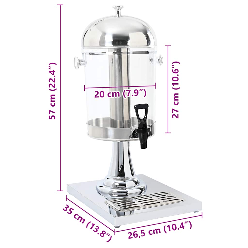 Dozator De Suc Din Oțel Inoxidabil, 8L
