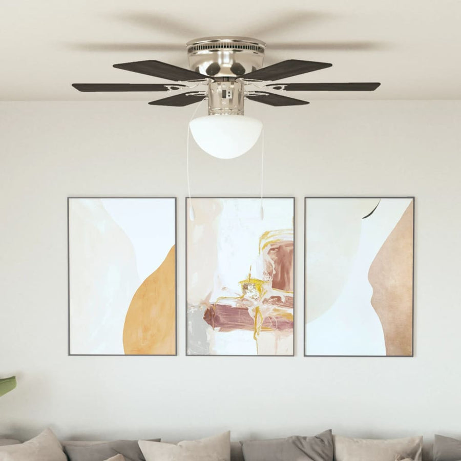 Ventilator Tavan Decorativ Cu Iluminare, 82 Cm,