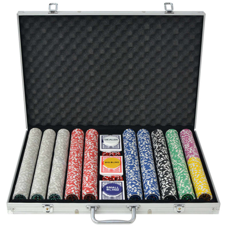 Set De Poker Cu 1000 De Jetoane Cu Laser Din Aluminiu
