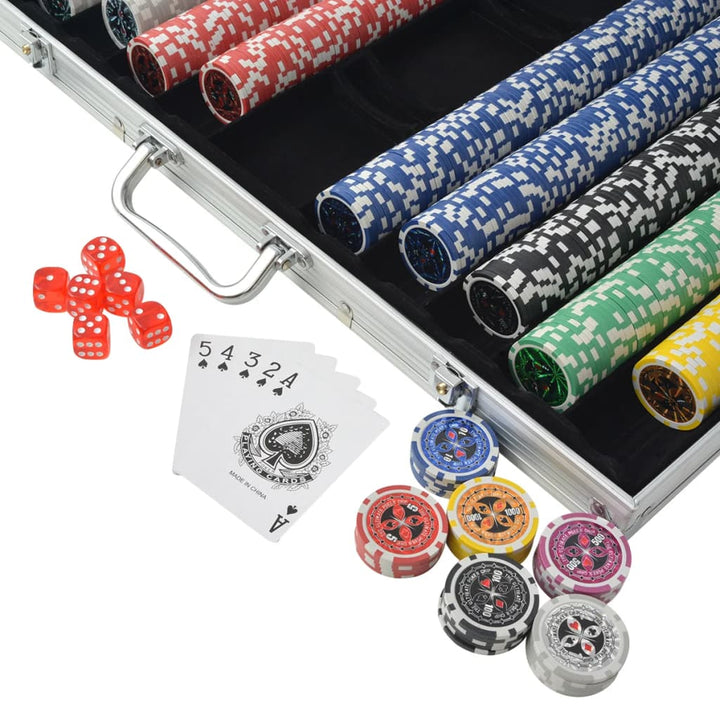 Set De Poker Cu 1000 De Jetoane Cu Laser Din Aluminiu