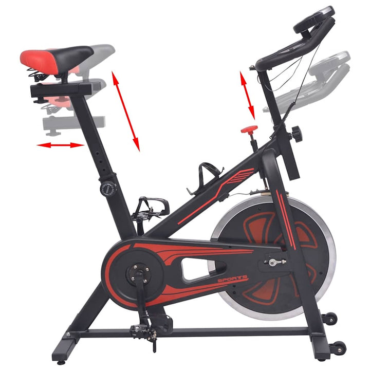 Bicicletă Antrenament Fitness, Cu Senzor Puls, Și Roșu