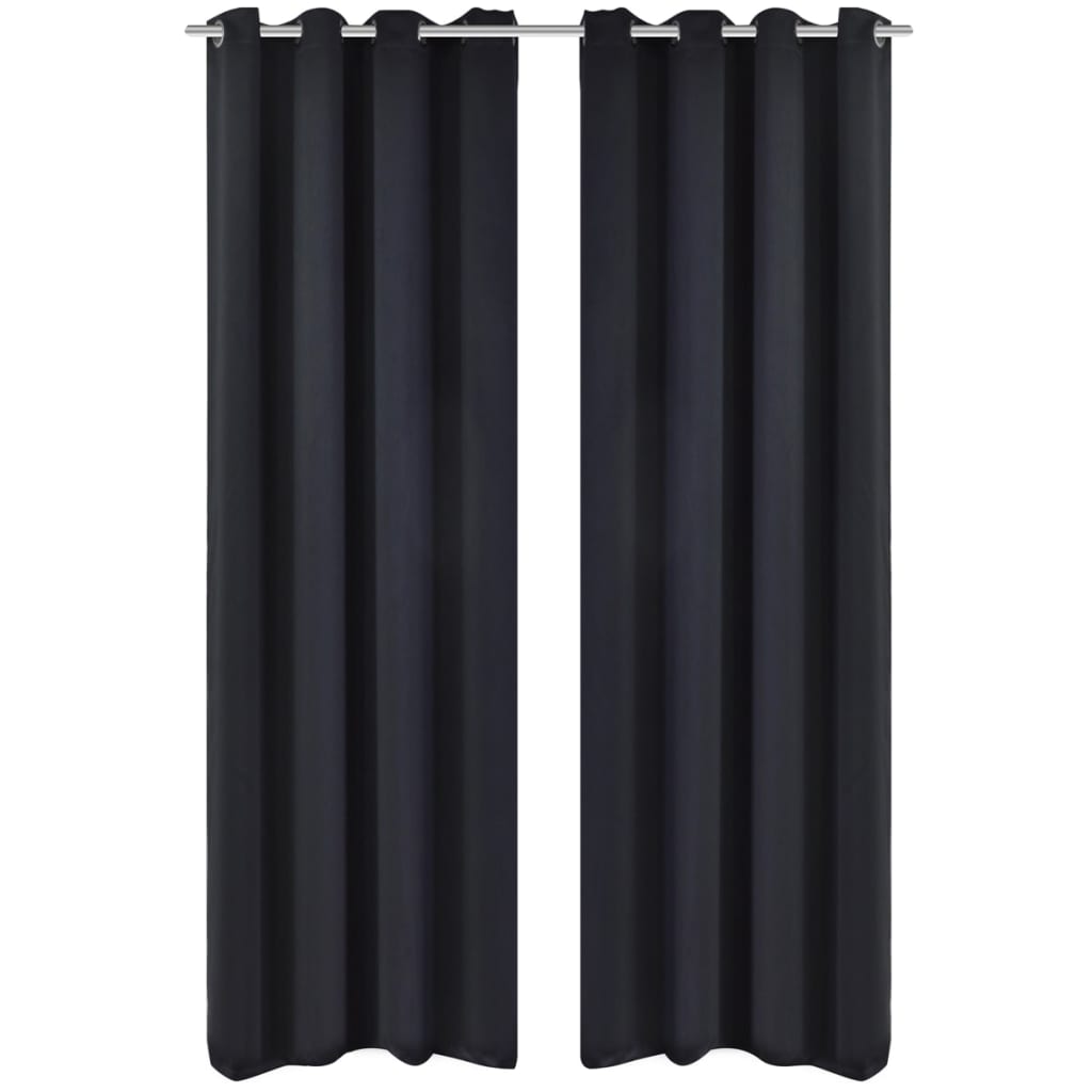 Draperii Opace Cu Inele Metalice, 2 Buc., ,