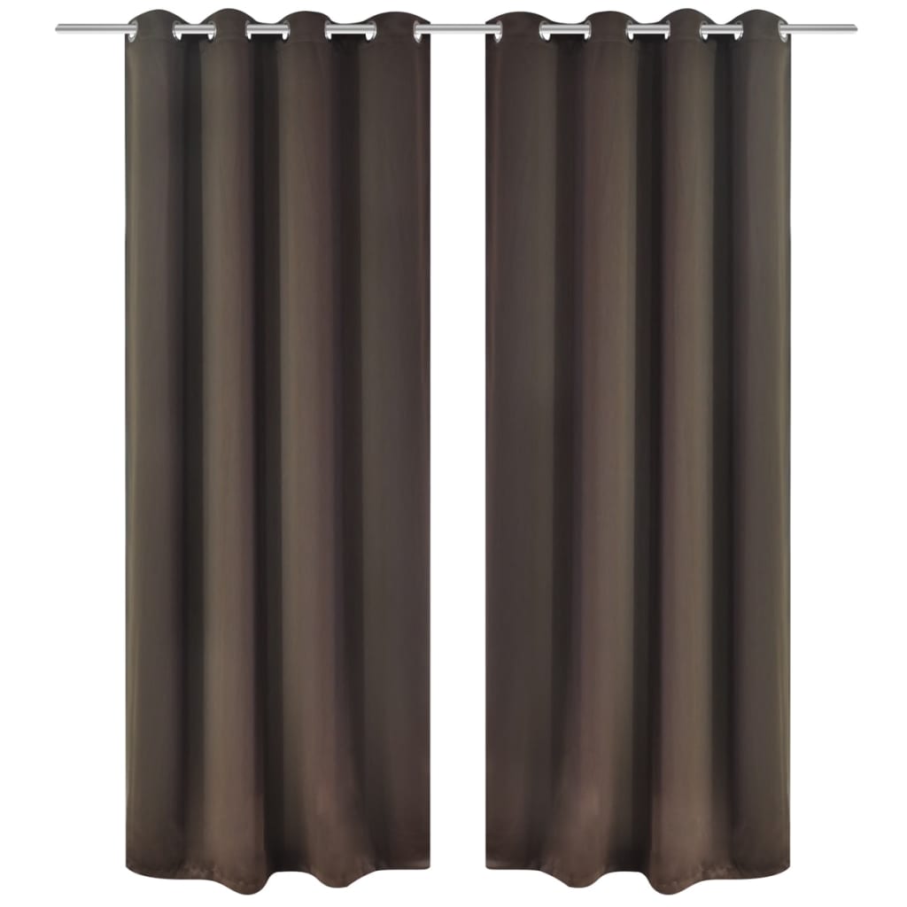 Draperii Opace Cu Inele Metalice, 2 Buc., ,