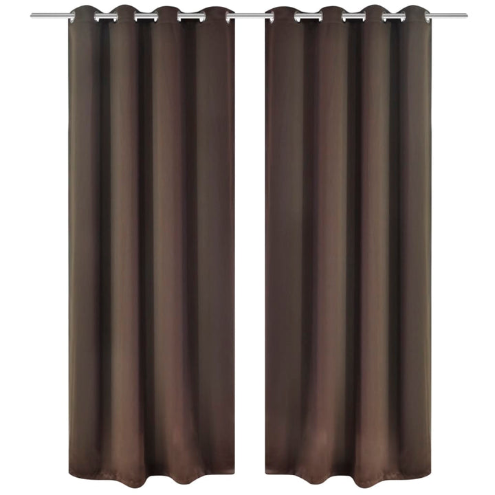 Draperii Opace Cu Inele Metalice, 2 Buc., ,
