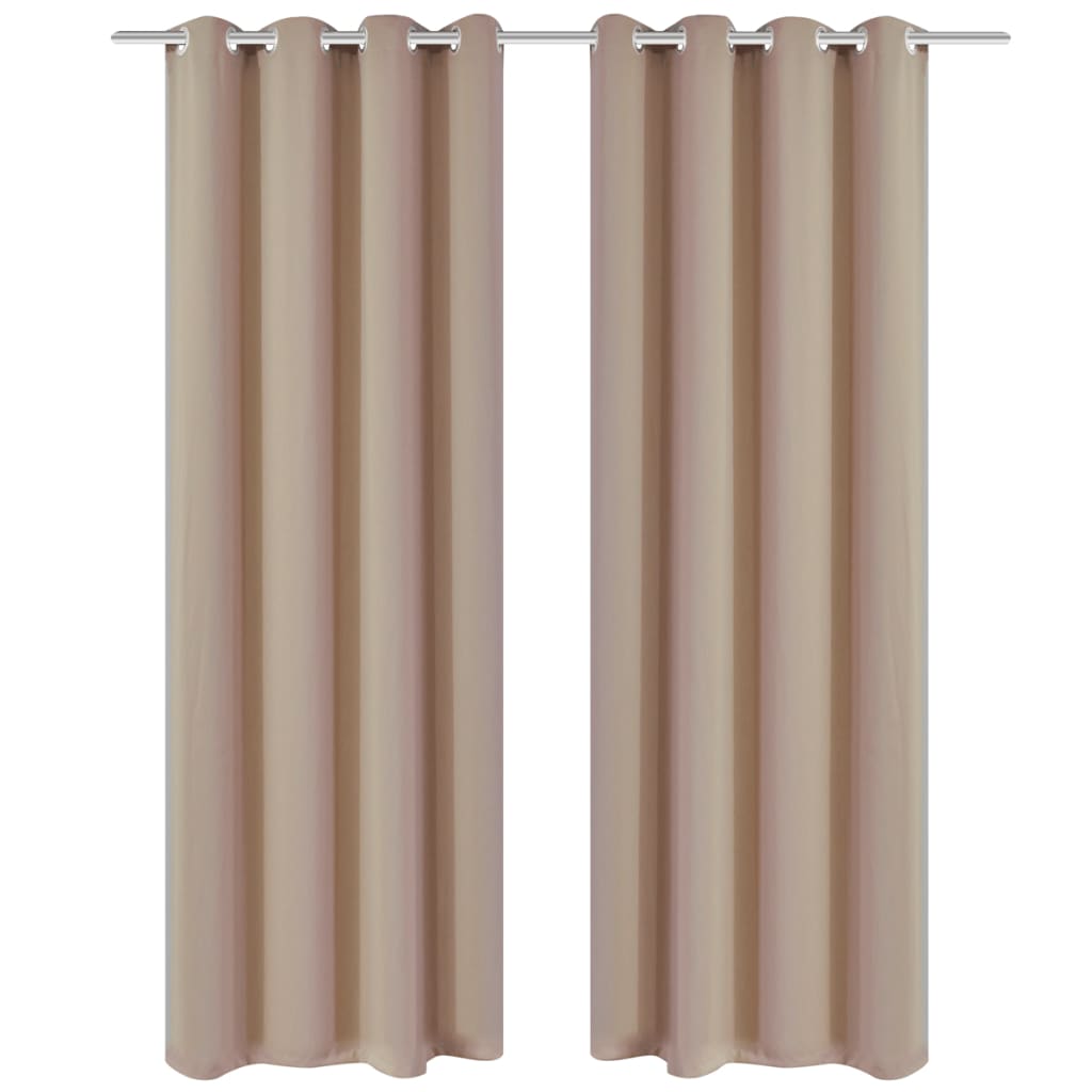 Draperii Opace Cu Inele Metalice, 2 Buc., ,