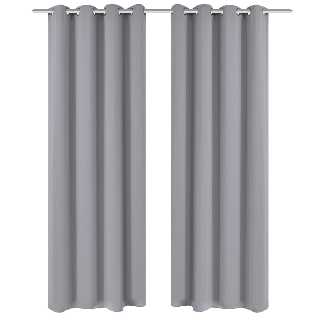 Draperii Opace Cu Inele Metalice, 2 Buc., ,