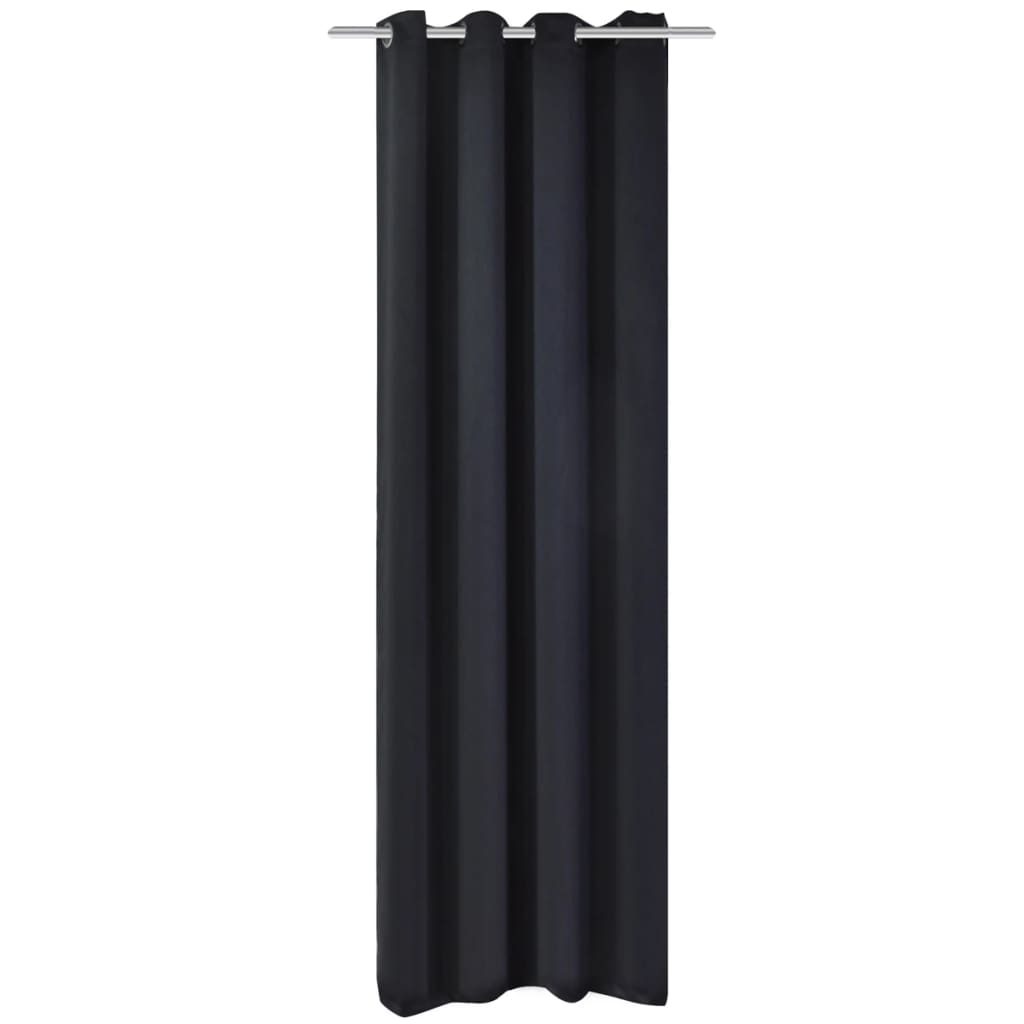 Draperii Opace Cu Inele Metalice, 2 Buc., ,