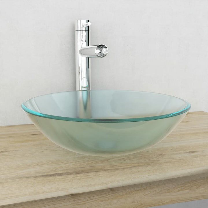 Chiuvetă Din Sticlă Securizată, 42 Cm, Mătuită