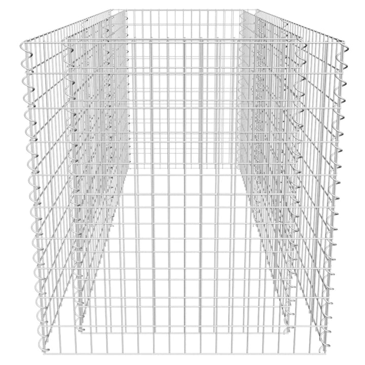 Strat Înălțat Gabion, Argintiu, 180 X 90 X 100 Cm, Oțel