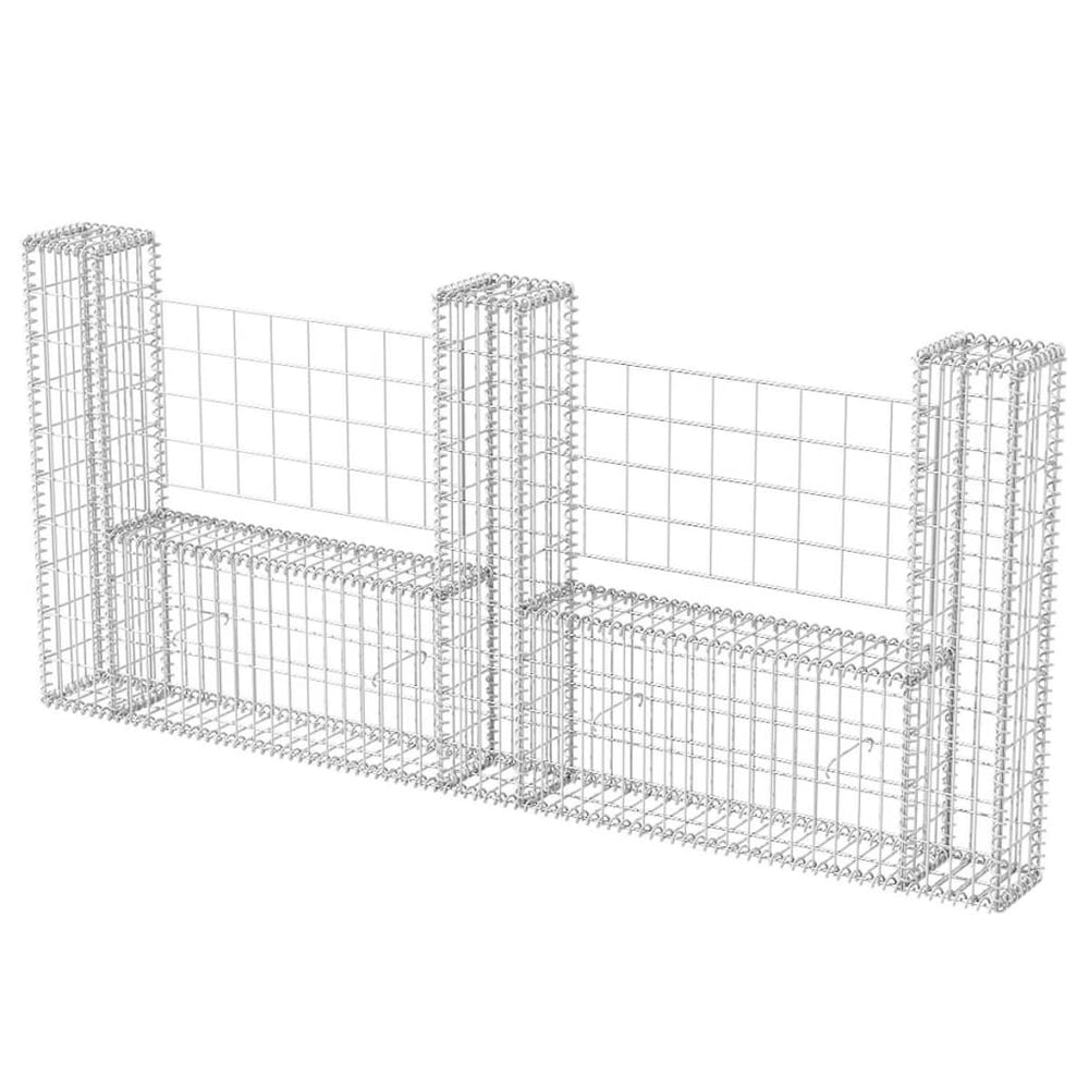 Coș Gabion În Formă De U, , Oțel Galvanizat