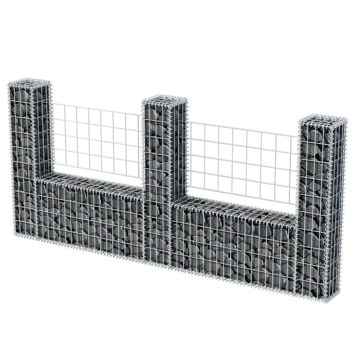 Coș Gabion În Formă De U, , Oțel Galvanizat