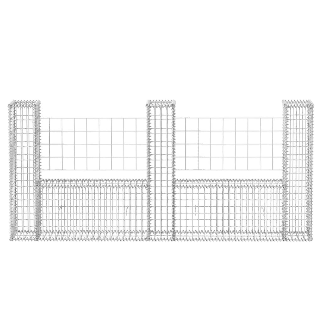 Coș Gabion În Formă De U, , Oțel Galvanizat