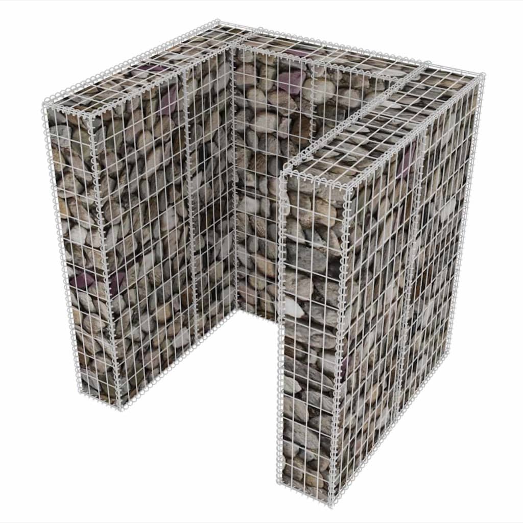 Gabion Unic Îngrădire Pubelă, Oțel,