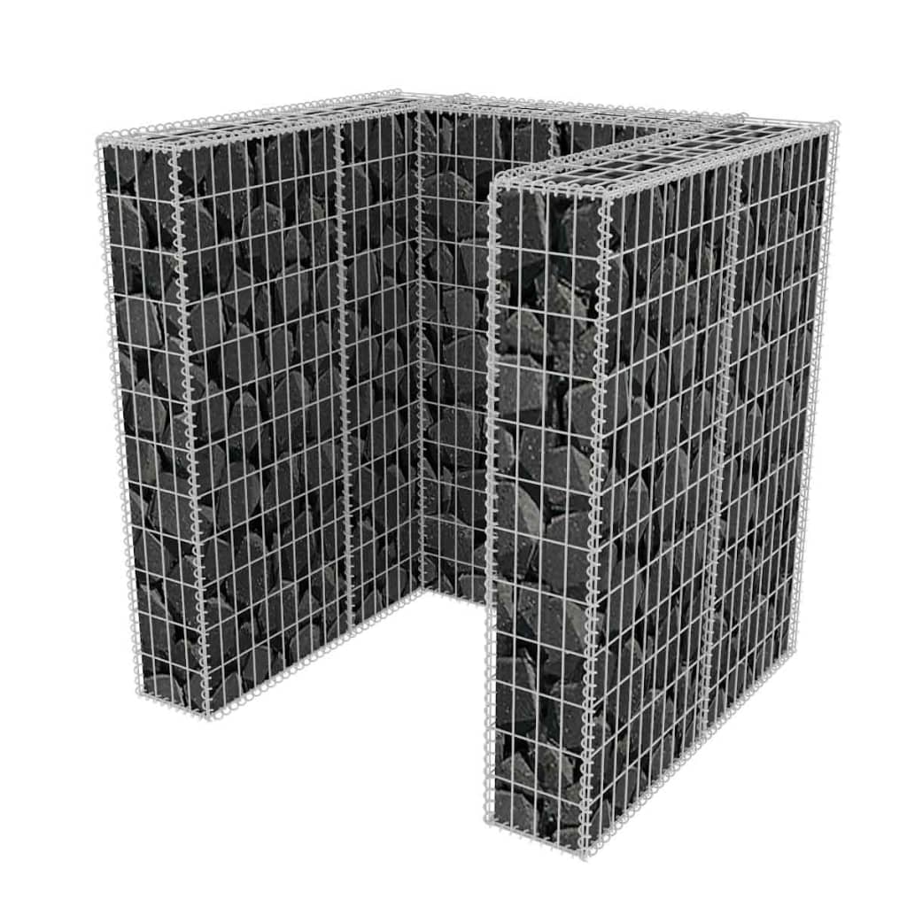 Gabion Unic Îngrădire Pubelă, Oțel,