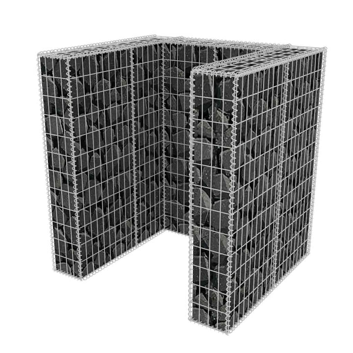 Gabion Unic Îngrădire Pubelă, Oțel,