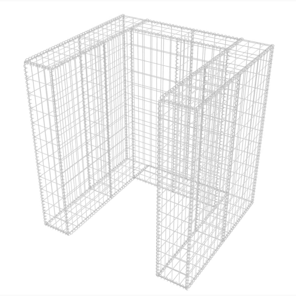 Gabion Unic Îngrădire Pubelă, Oțel,