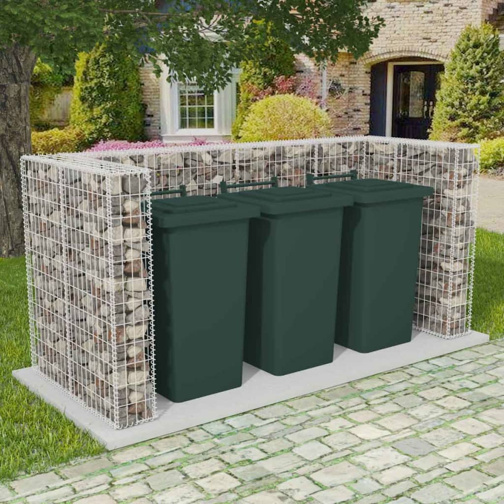 Gabion Unic Îngrădire Pubelă, Oțel,