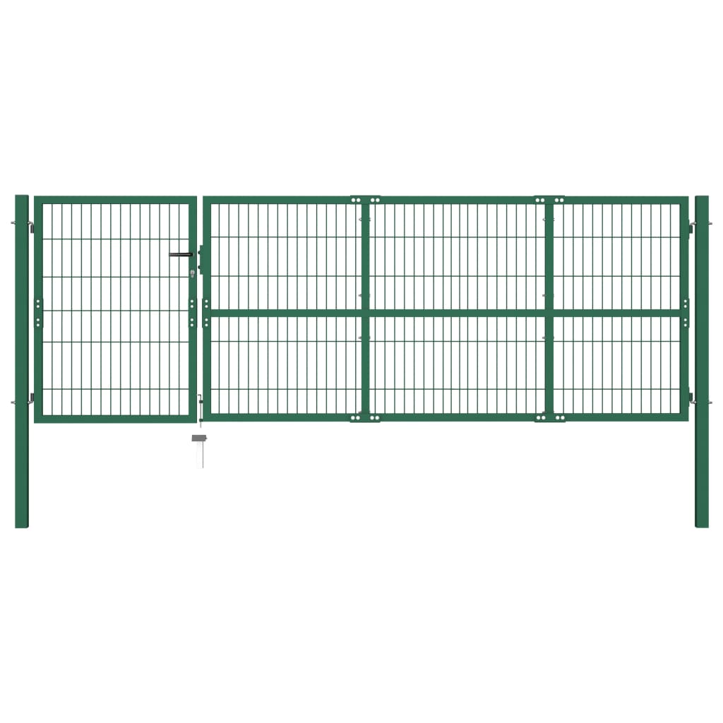 Poartă Gard De Grădină Cu Stâlpi, , 350 X , Oțel