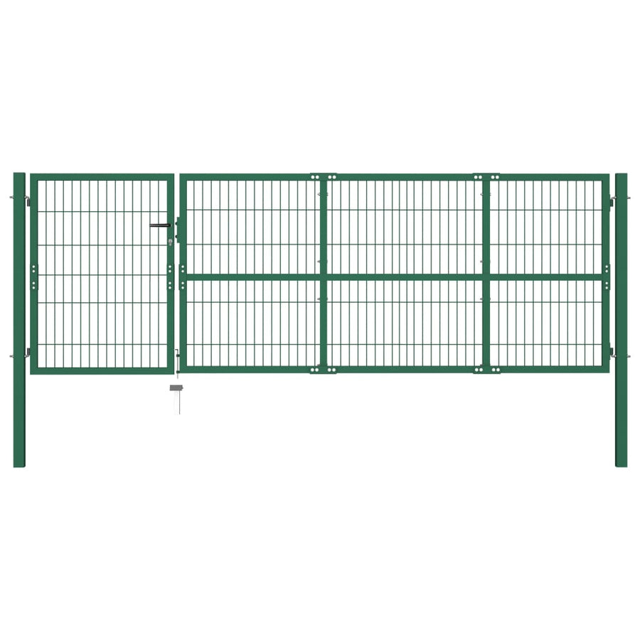 Poartă Gard De Grădină Cu Stâlpi, , 350 X , Oțel