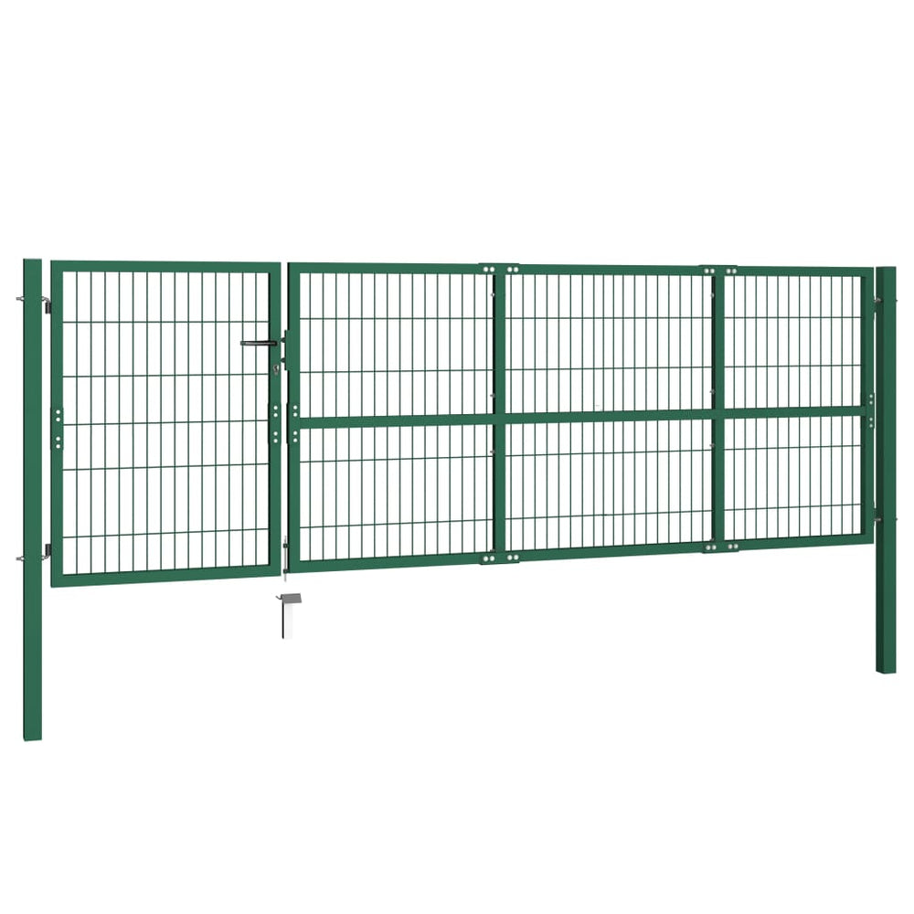 Poartă Gard De Grădină Cu Stâlpi, , 350 X , Oțel