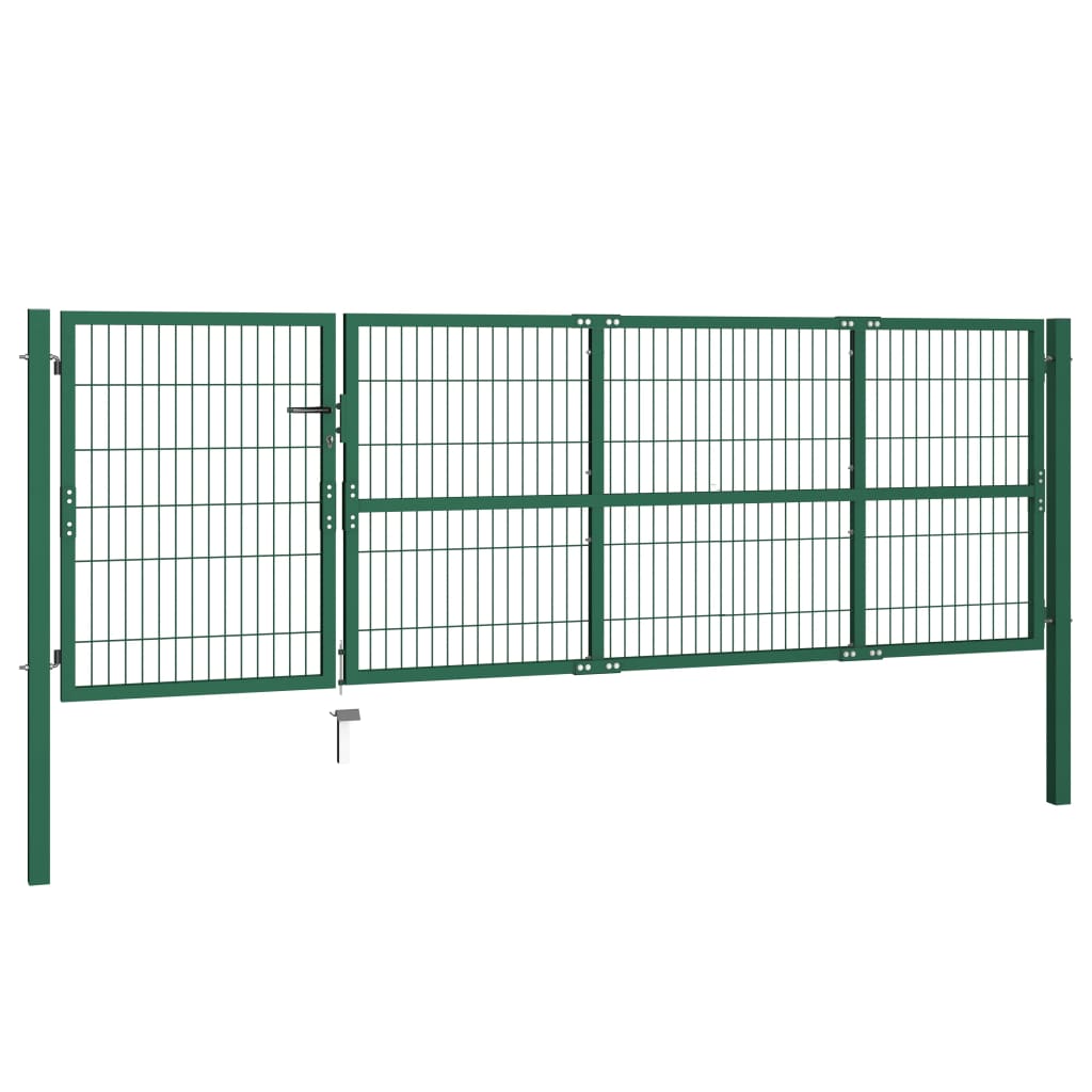 Poartă Gard De Grădină Cu Stâlpi, , 350 X , Oțel