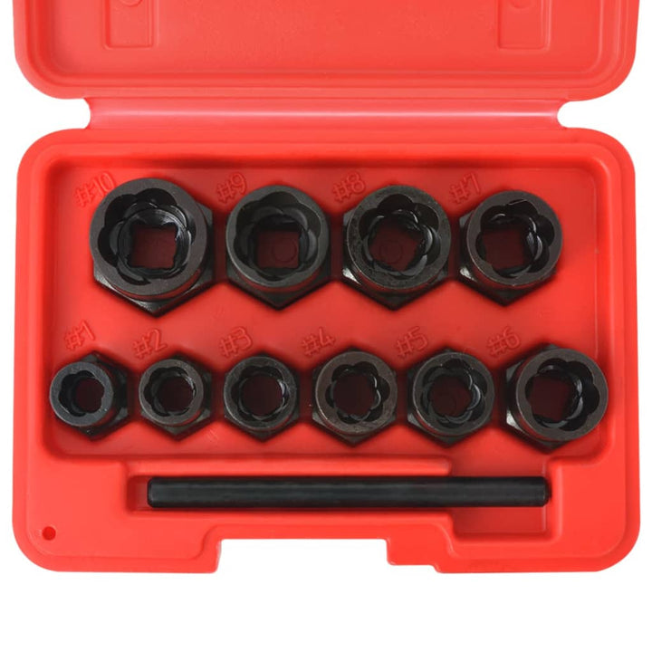 Set Extractor Șuruburi Și Piulițe Deteriorate Din Oțel, 11 Piese