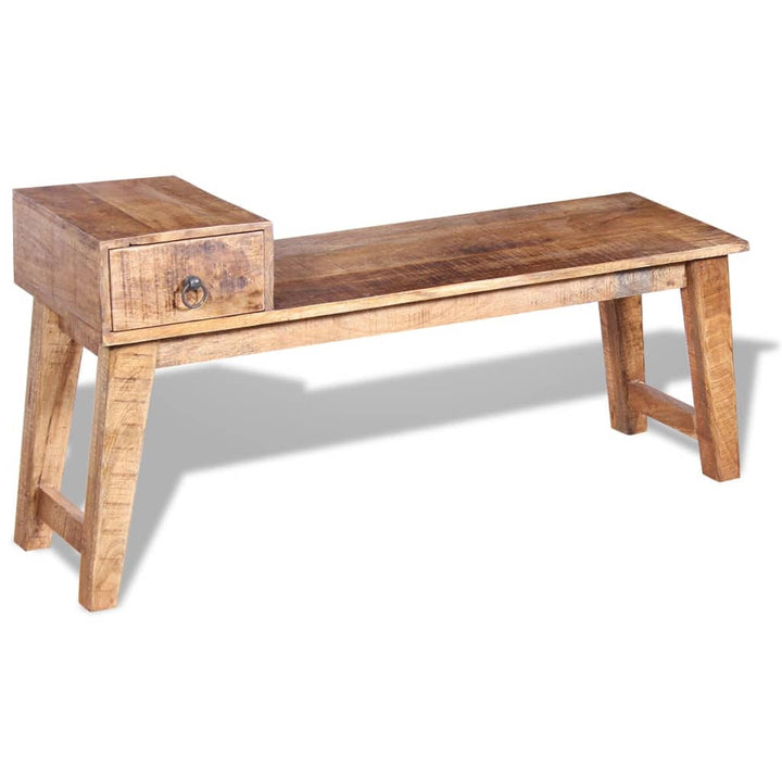 Bancă Cu Sertar Lemn Solid De Mango, 120 X 36 X 60 Cm