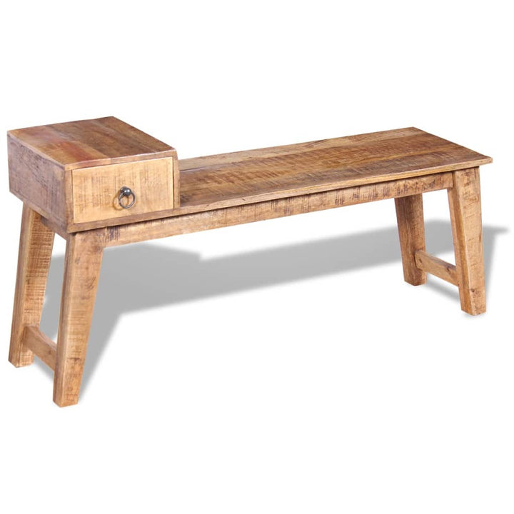 Bancă Cu Sertar Lemn Solid De Mango, 120 X 36 X 60 Cm