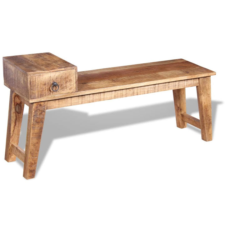 Bancă Cu Sertar Lemn Solid De Mango, 120 X 36 X 60 Cm
