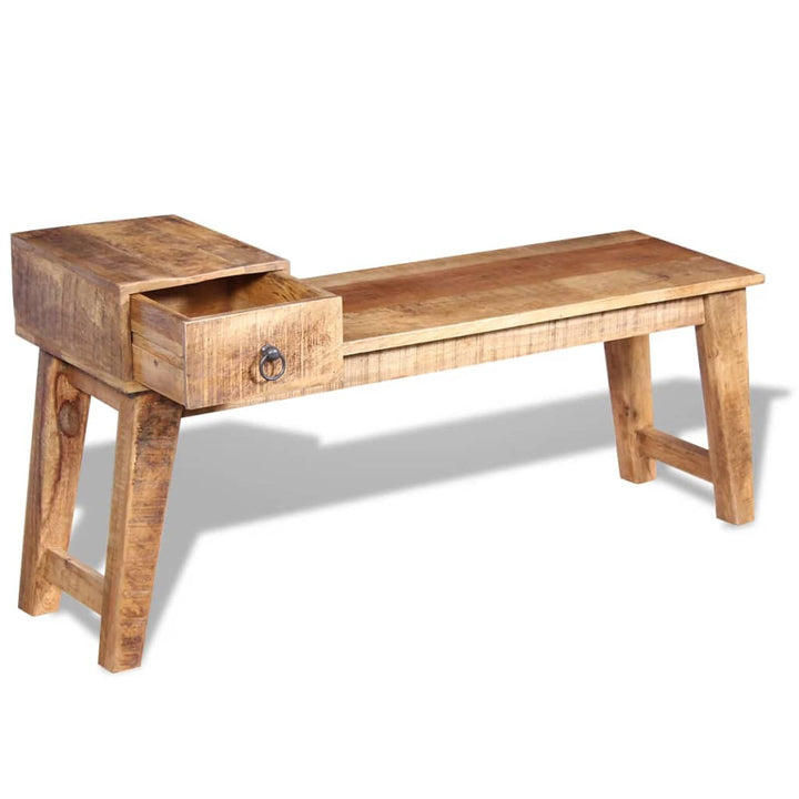 Bancă Cu Sertar Lemn Solid De Mango, 120 X 36 X 60 Cm