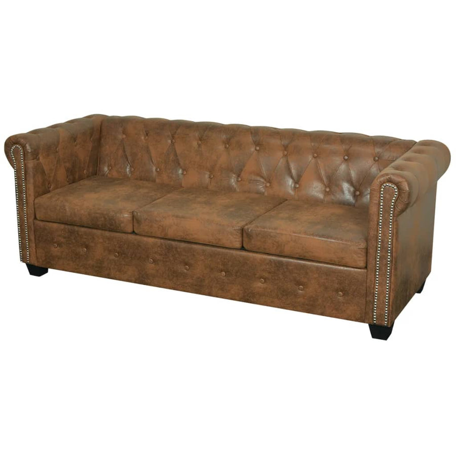 Canapea Chesterfield, 3 Locuri, , Piele Ecologică