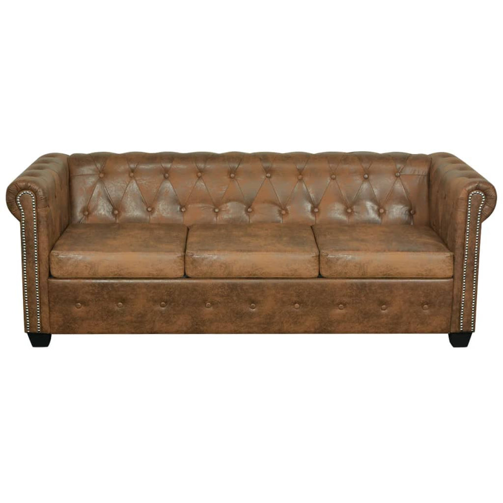 Canapea Chesterfield, 3 Locuri, , Piele Ecologică