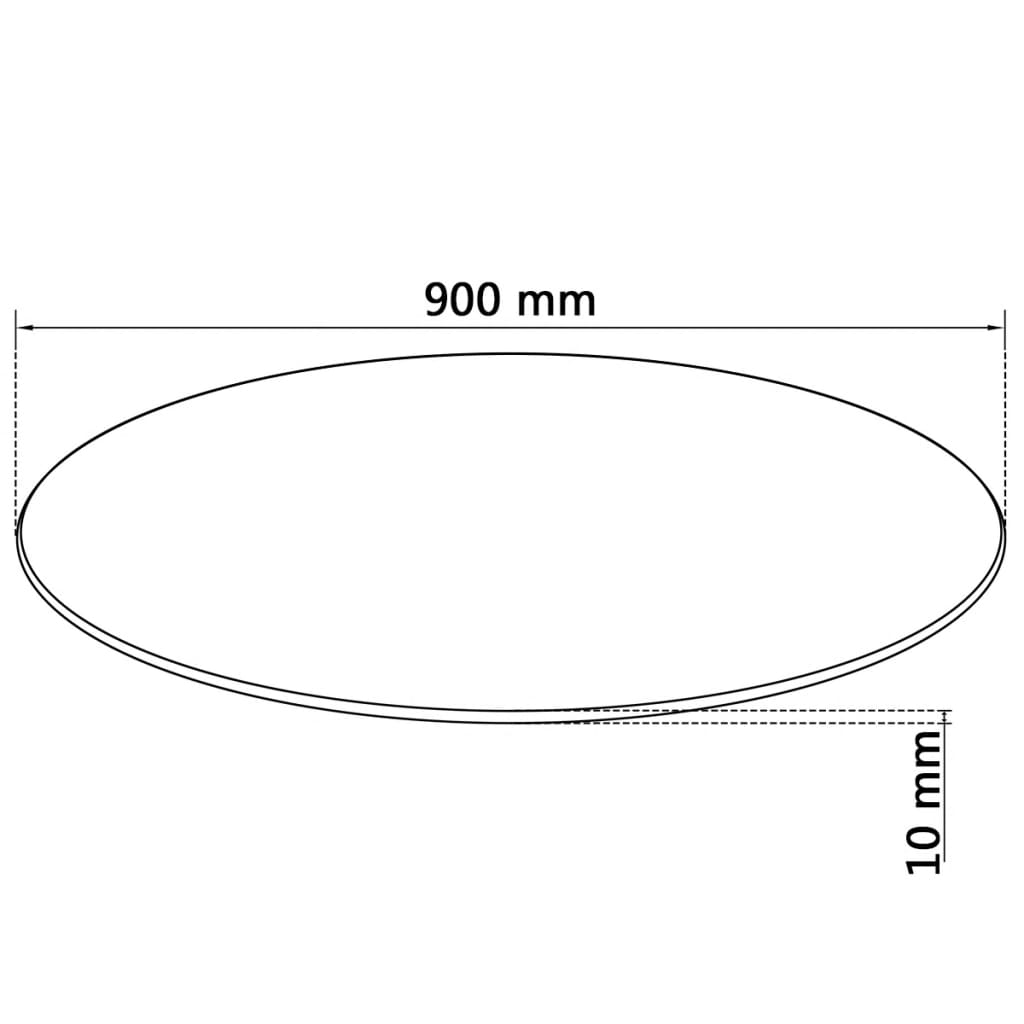 Blat Masă Din Sticlă Securizată Rotund 900 Mm