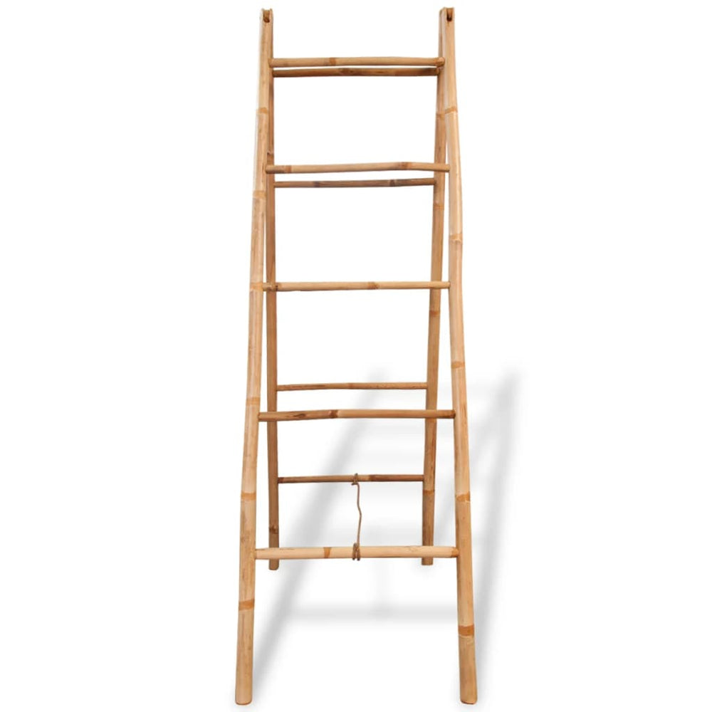 Scară Dublă Pentru Prosoape Cu 5 Trepte Din Bambus 50 X 160 Cm