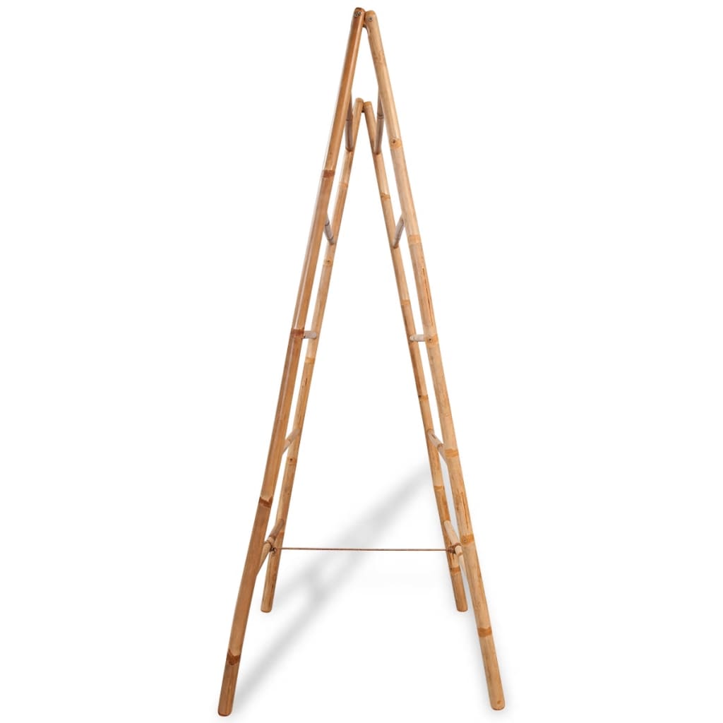 Scară Dublă Pentru Prosoape Cu 5 Trepte Din Bambus 50 X 160 Cm