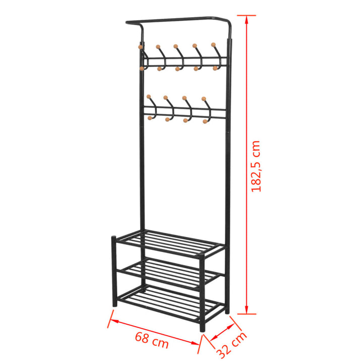 Cuier Cu Rafturi Pentru Pantofi, 68 X 32 X 182,5 Cm,