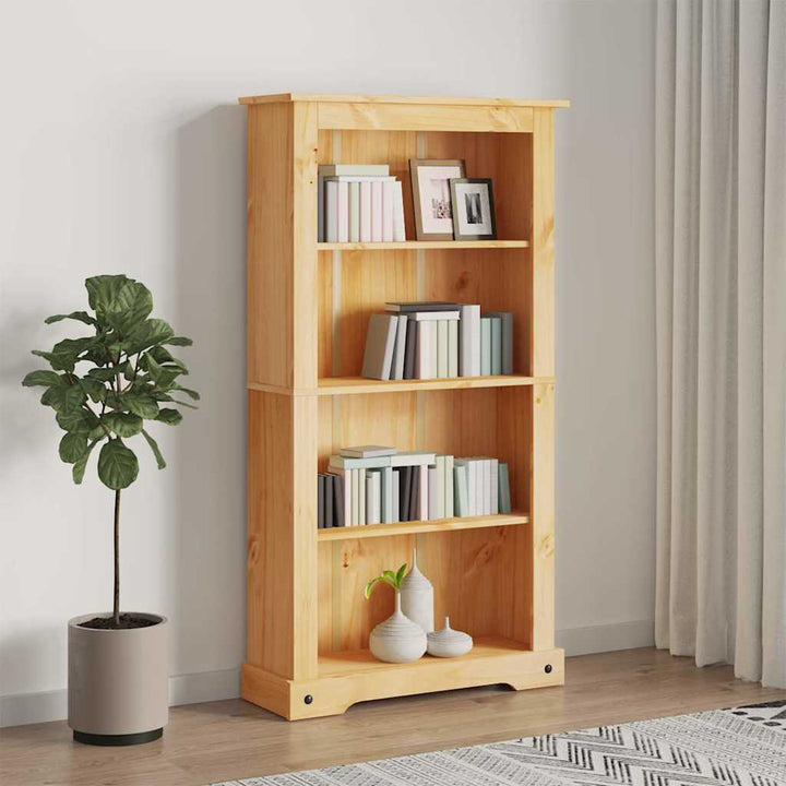 Bibliotecă 5 Rafturi, 81X40X, Pin Mexican, Stil Corona