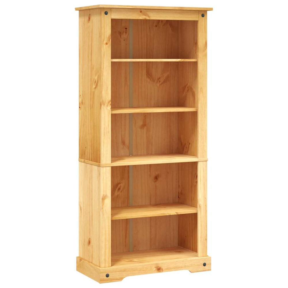 Bibliotecă 5 Rafturi, 81X40X, Pin Mexican, Stil Corona